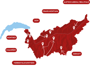 plan des championnats du monde de vtt 2025 dans le Valais Suisse