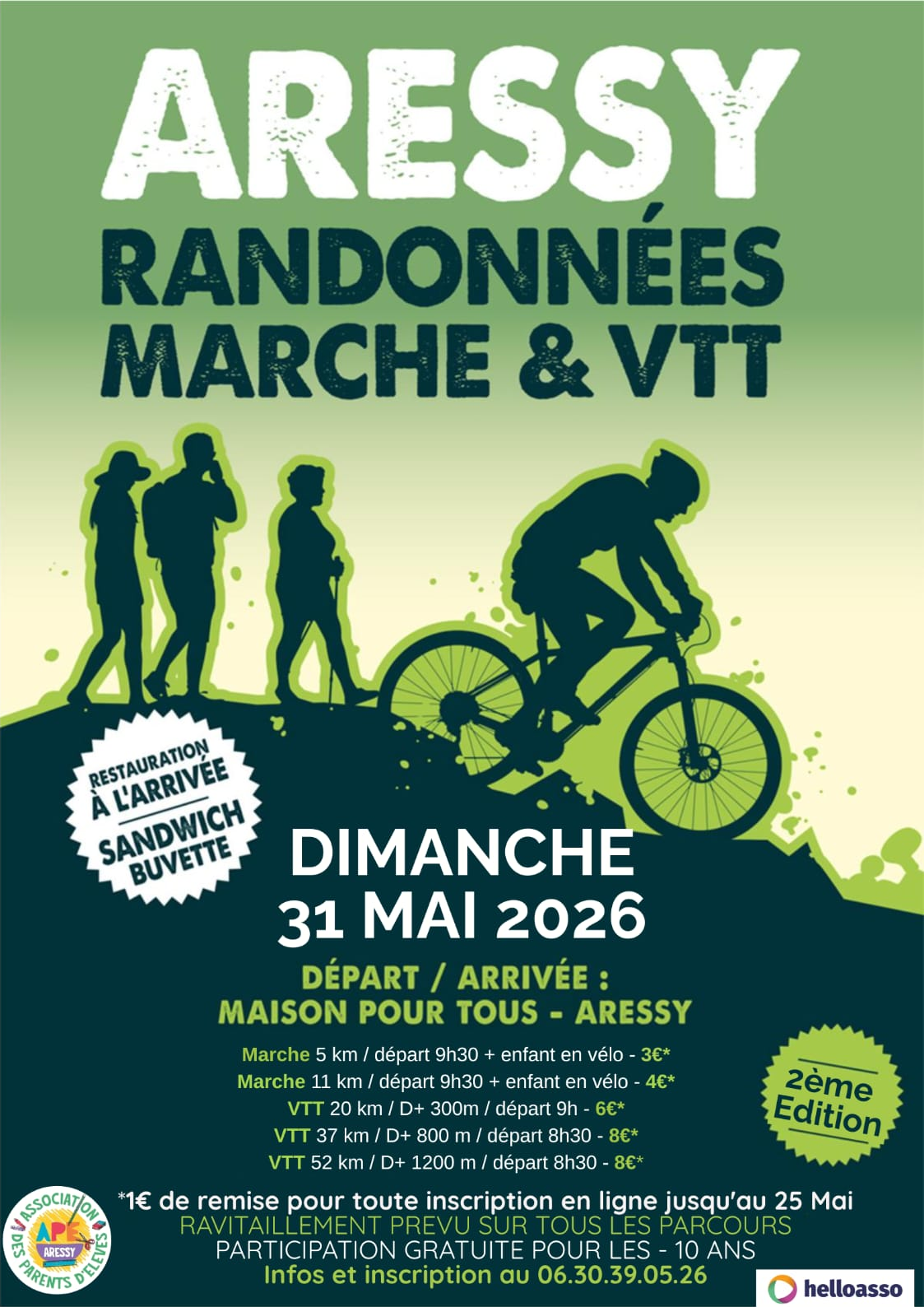 Affiche Rando VTT Aressy 31.05.2026